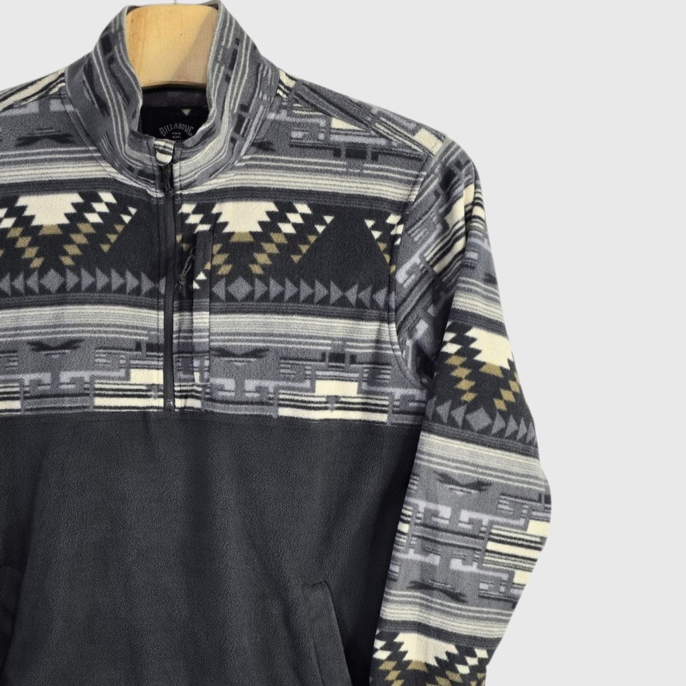 Billabong Adventure Division Recycler Fleece Half Zip Pullover Mens XL Gray